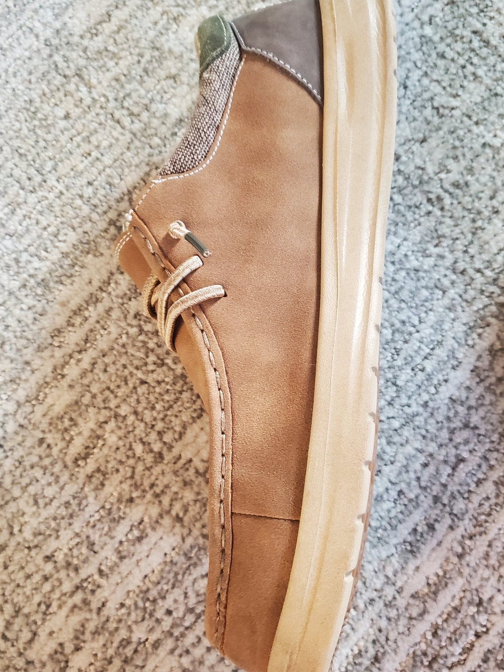 Hey Dude Men's Suede Sneaker Boat Shoe in Tan - Picture 6 of 11